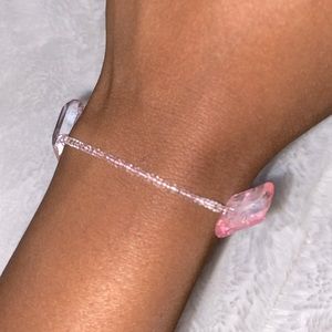 Pink Handmade Crystal Bracelet